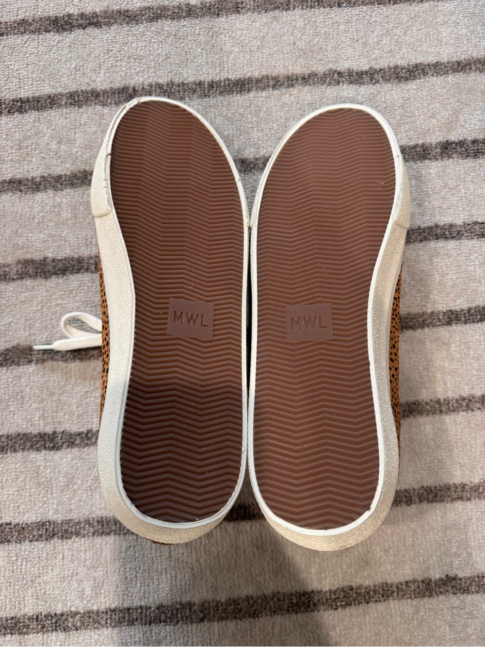 Madewell Leopard-Print Sneakers with Light Blue Stripe - Picture 5 of 8